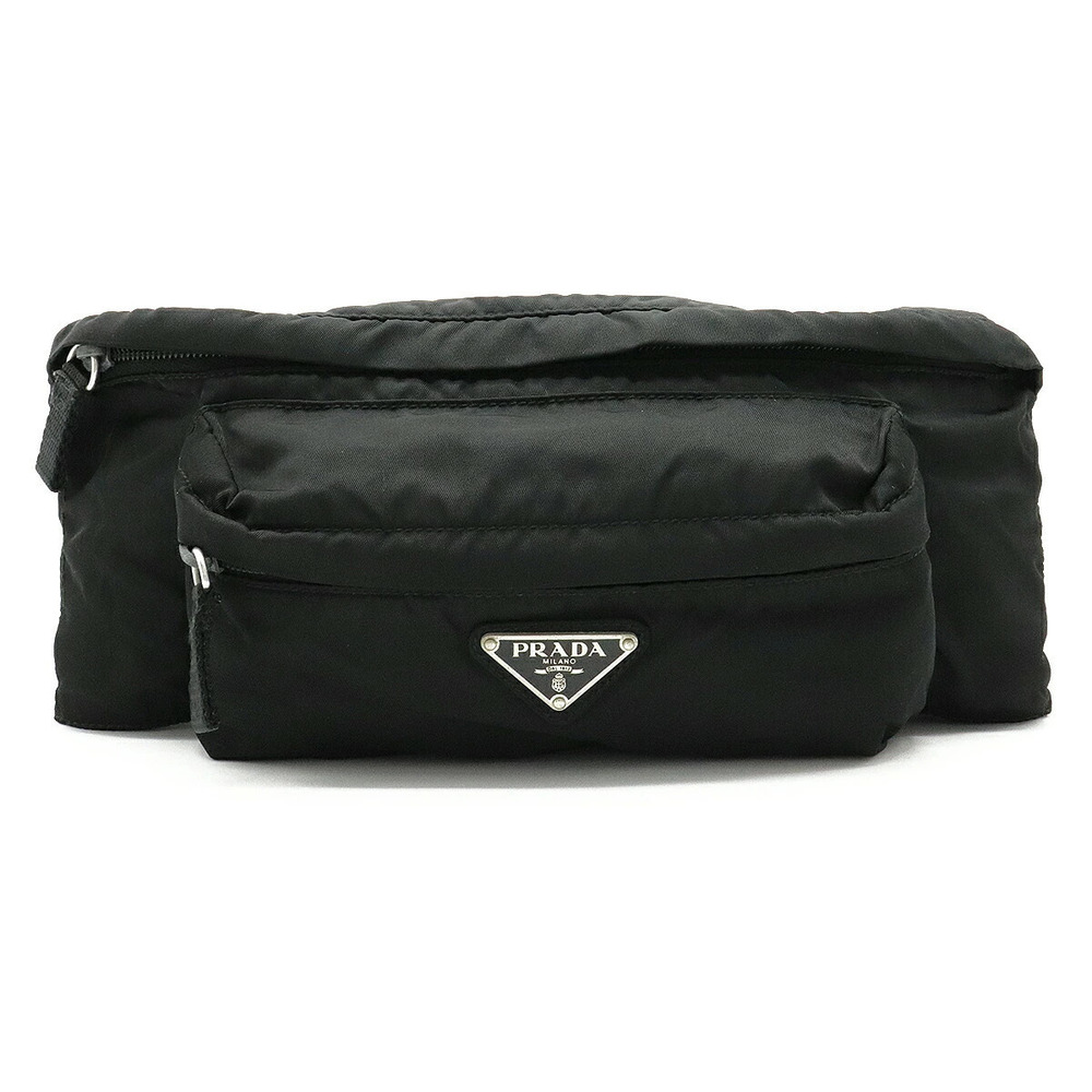 Prada Waist Bag Pouch Clutch Body NERO Black